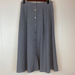 Gingham Black and White skirt. 8 Petite.